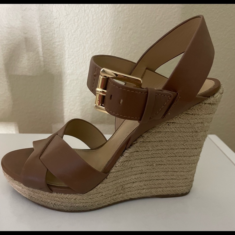 Marc Jacob’s Espandrille wedges. Tan. 7 medium. 4 inch heal